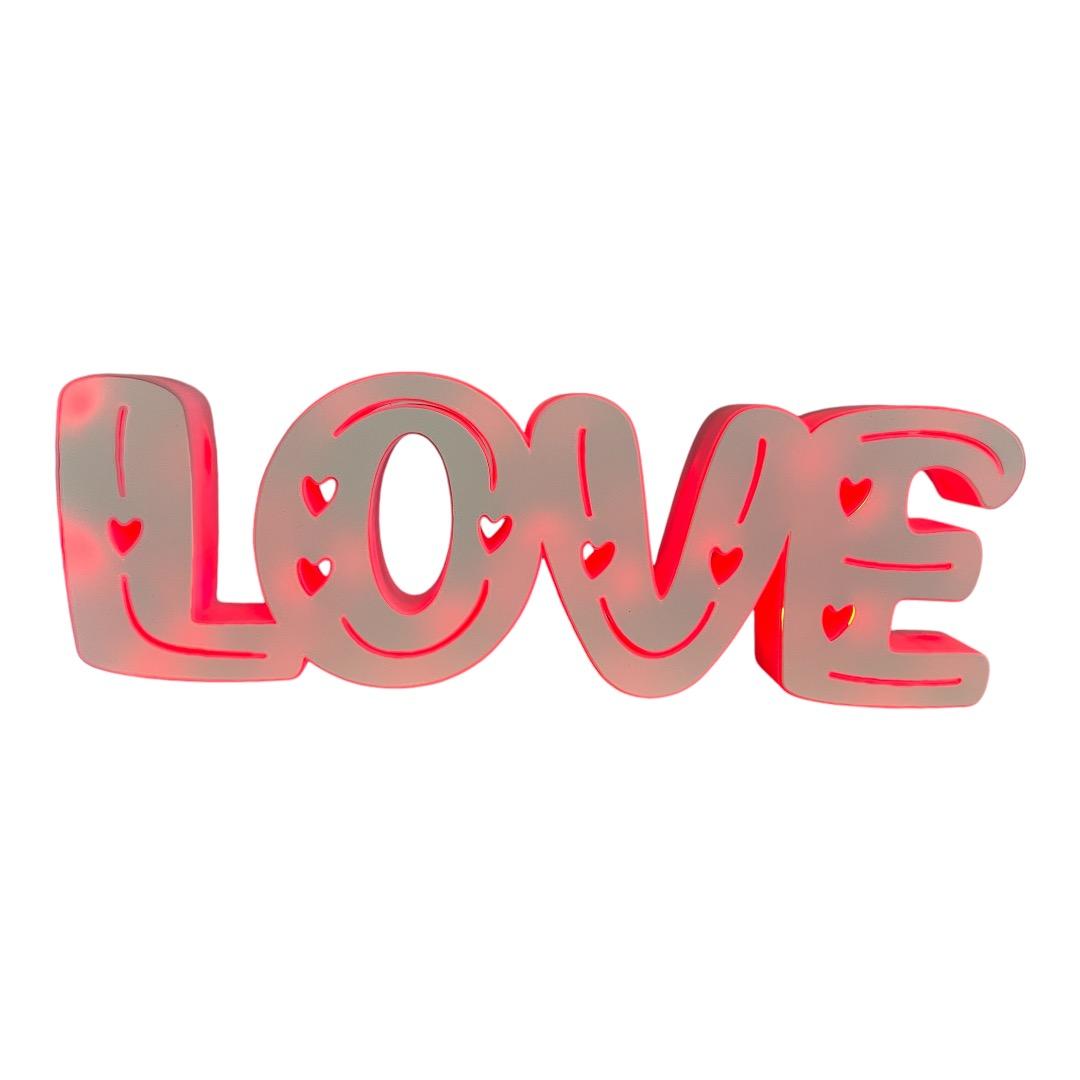 Mot lumineux 'LOVE'